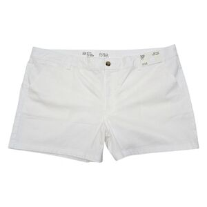NWT Womens White Shorts 20P Petite Mid Rise Casual Preppy Summer Beach Coquette